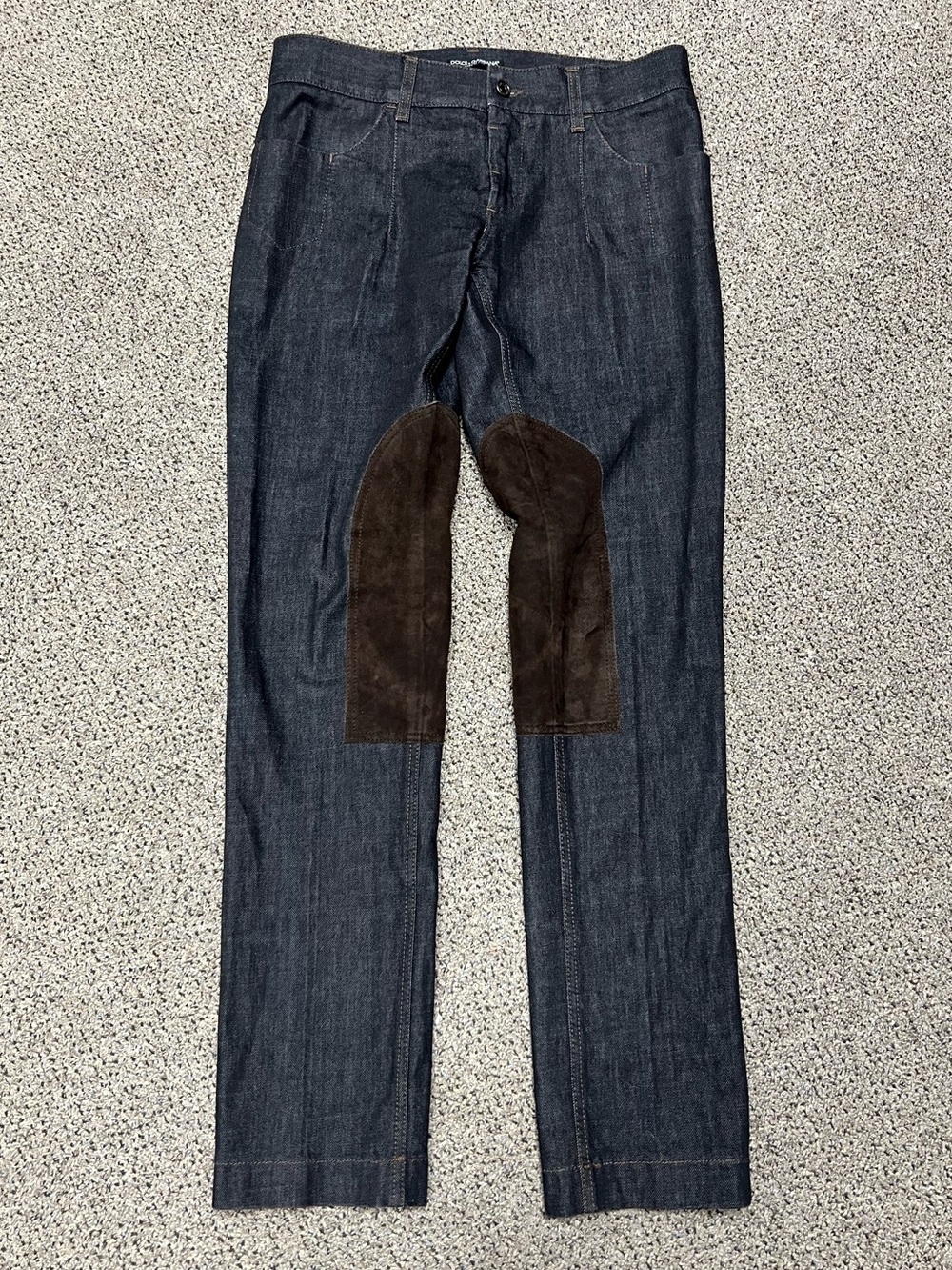 Authentic Dolce & Gabbana Leather Patch Denim